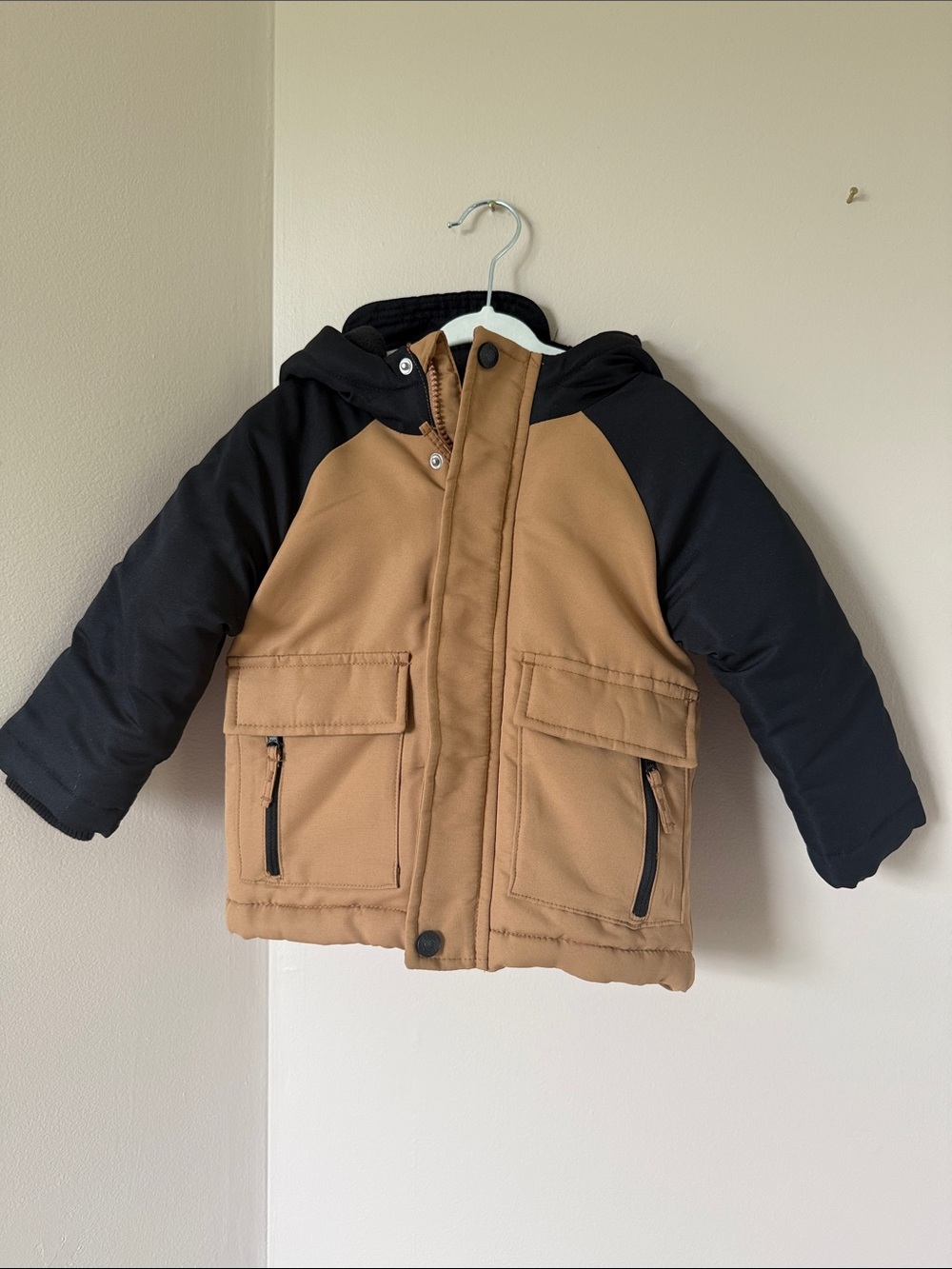 NWOT Puffer Coat - Brown & Black, 18M